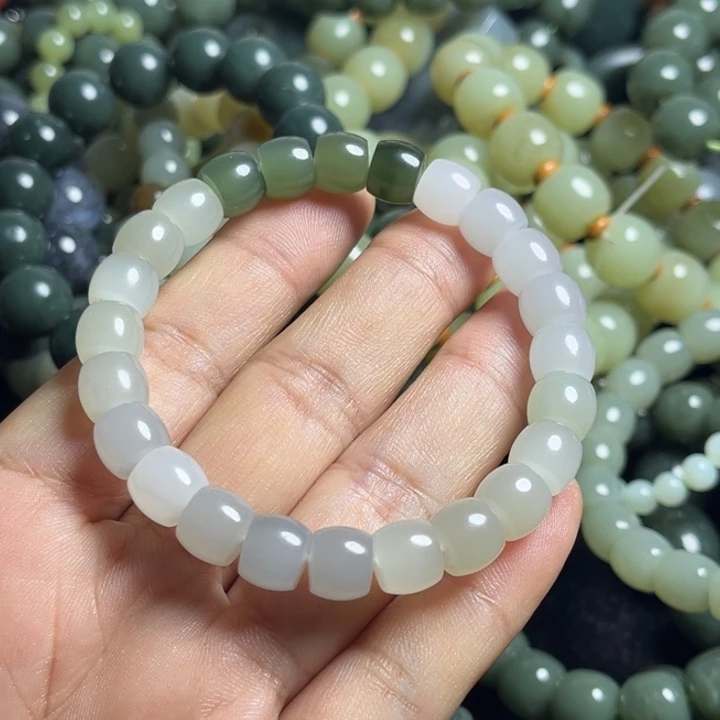 和田玉手串未镶嵌y***n9