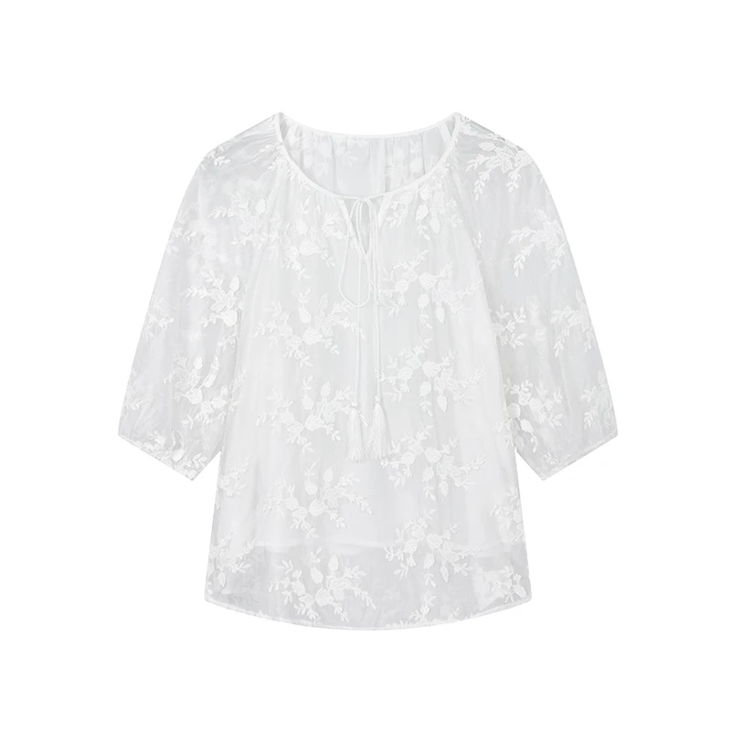 【籽言专属】度假风系带流苏小衫N2318