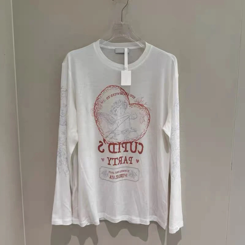 【深圳南油】热卖款休闲圆领上衣防晒爱心天使印花上衣