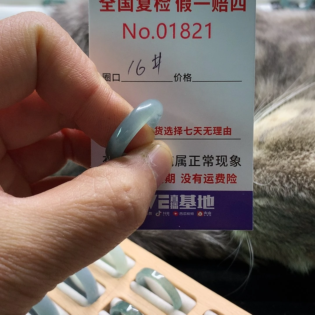 翡翠戒指未镶嵌明*天然翡翠