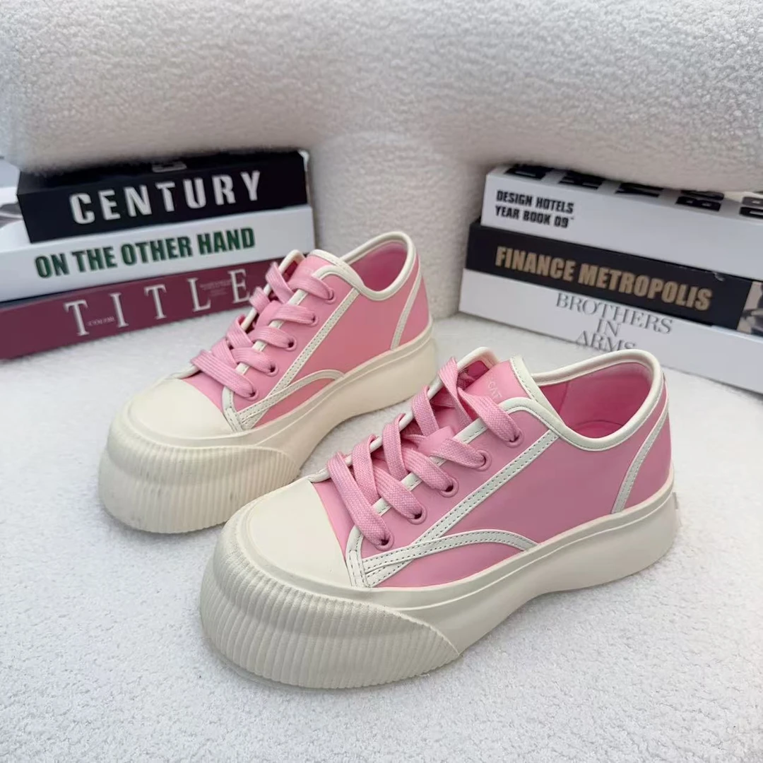 现货C1｜真皮羊里垫厚底鞋女｜标准尺码｜231040粉