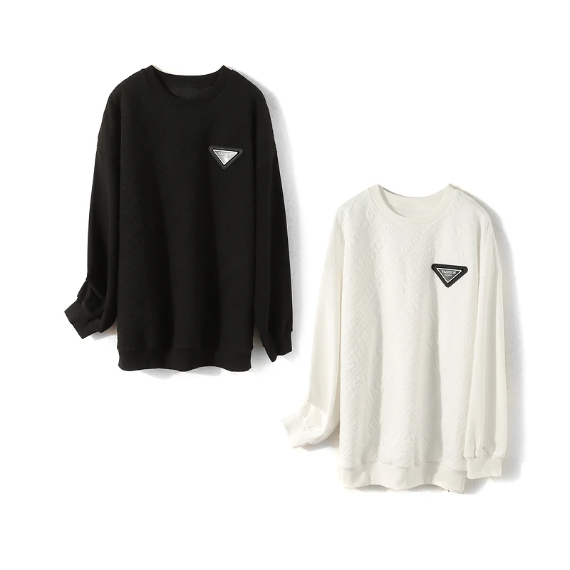 27047【琲系列】圆领休闲宽松卫衣B2SW34013