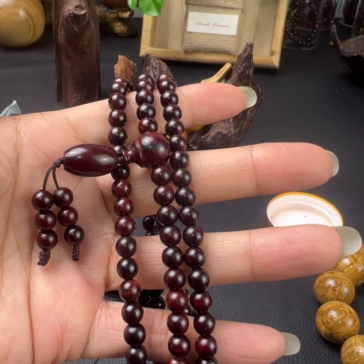 豆***富花梨木类海南红降108念珠0.8规格