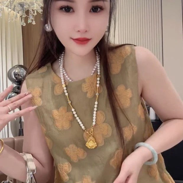 新中式国风无袖上衣夏季薄款刺绣假两件无袖衬衫女2025气质小衫