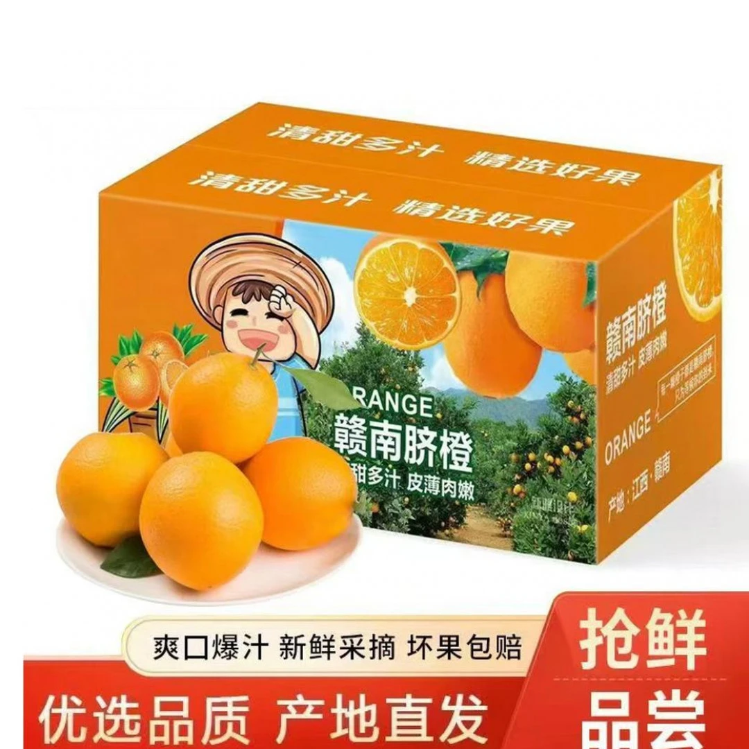 (霞姐专属京东包邮）正宗江西赣南脐橙当季新鲜甜橙带箱5江西赣橙