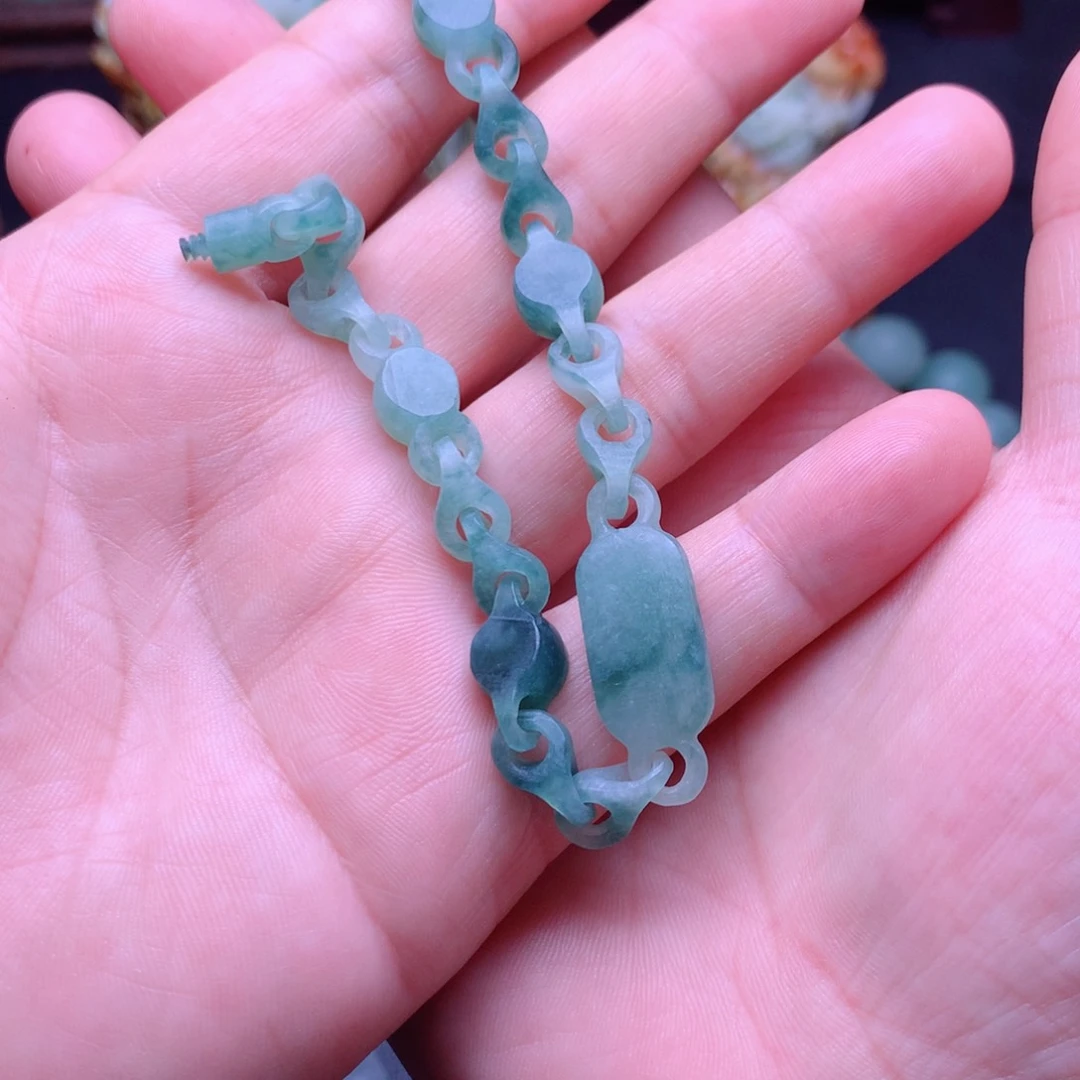 定制翡翠未镶嵌I****y手链