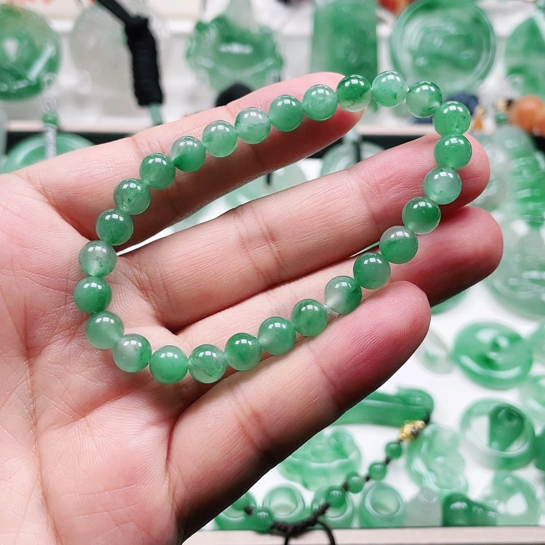 石英质玉（非洲翠）未镶嵌手链