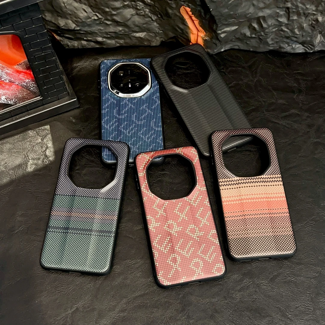 适用华为Mate70pro+凯夫拉纹软边手机壳mate60防摔简约潮牌保护套