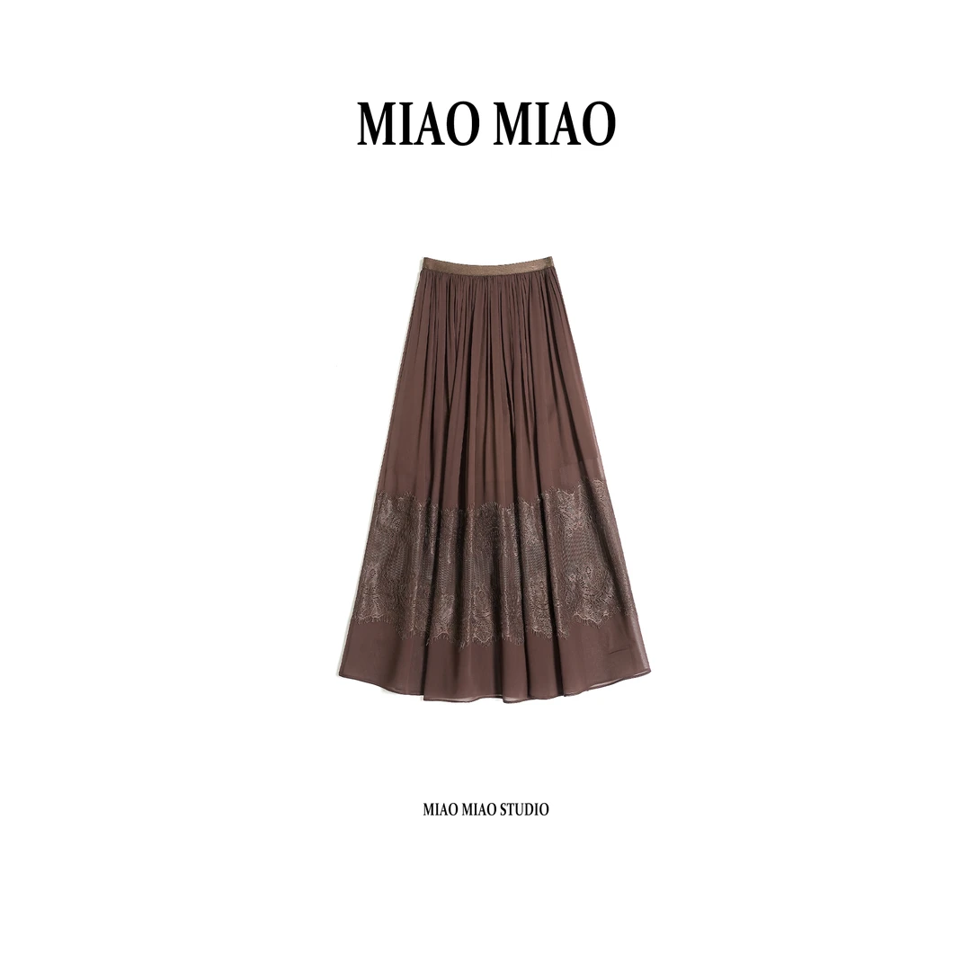 【舒屿】淼淼家30227新款春夏气质国风百搭新中式桑蚕丝优雅半裙