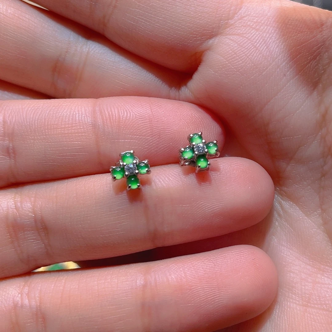 翡翠银S925镶嵌吊坠(不含链)