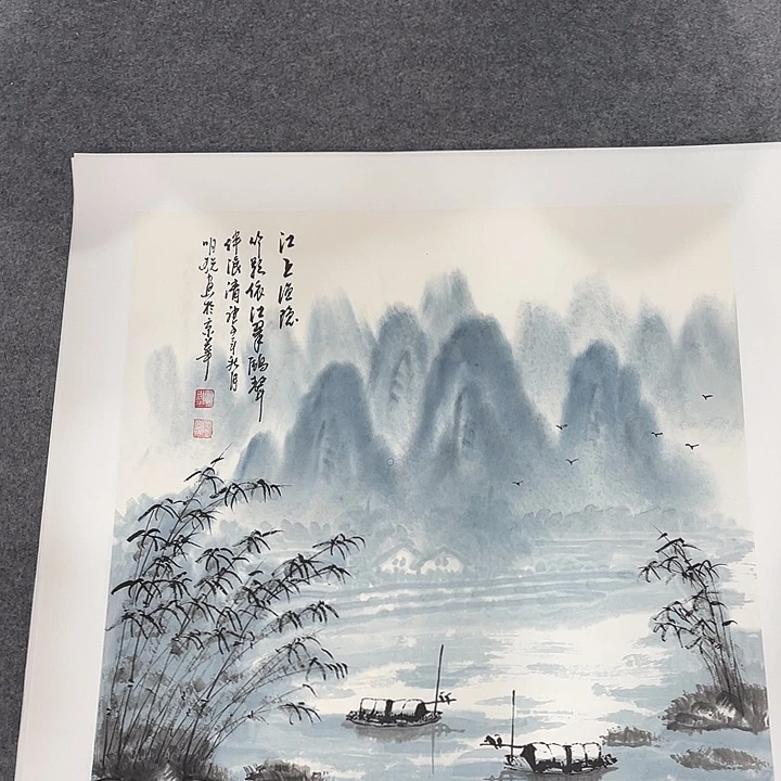 国画今天早上国画作品展示