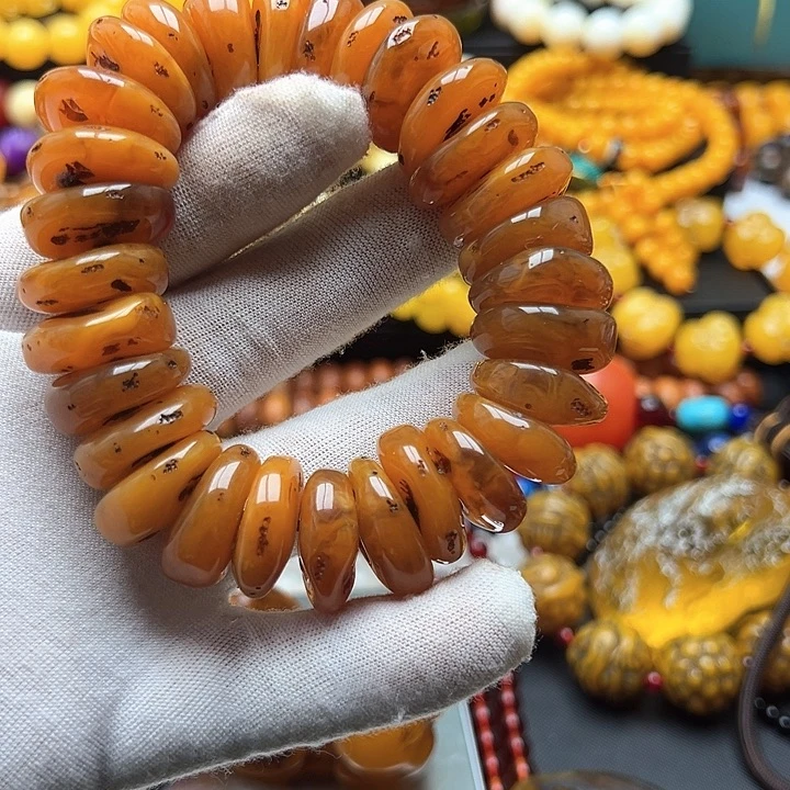 琥珀未镶嵌裸石琥珀蜜蜡手串手链