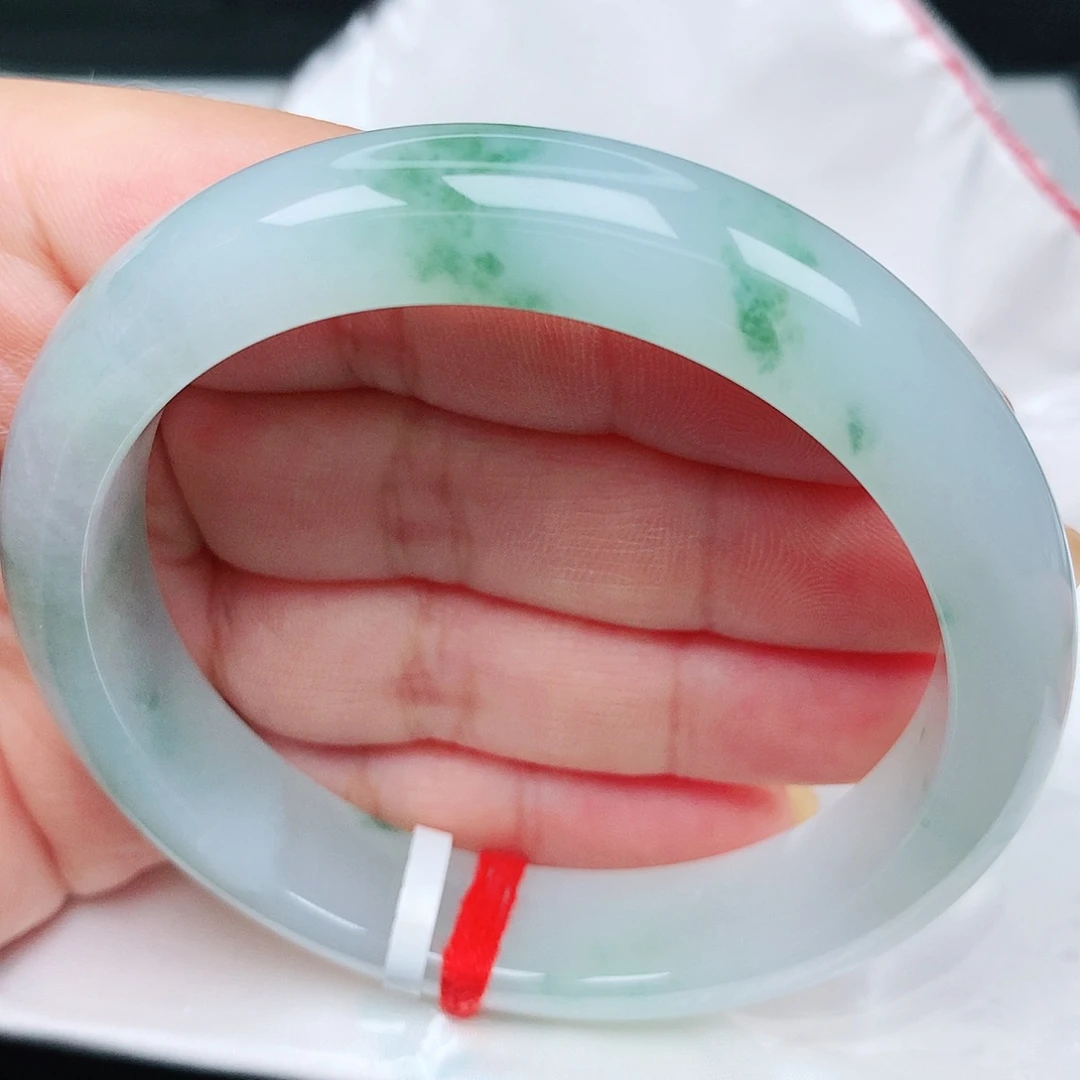 未镶嵌手镯翡翠20冰胶飘花