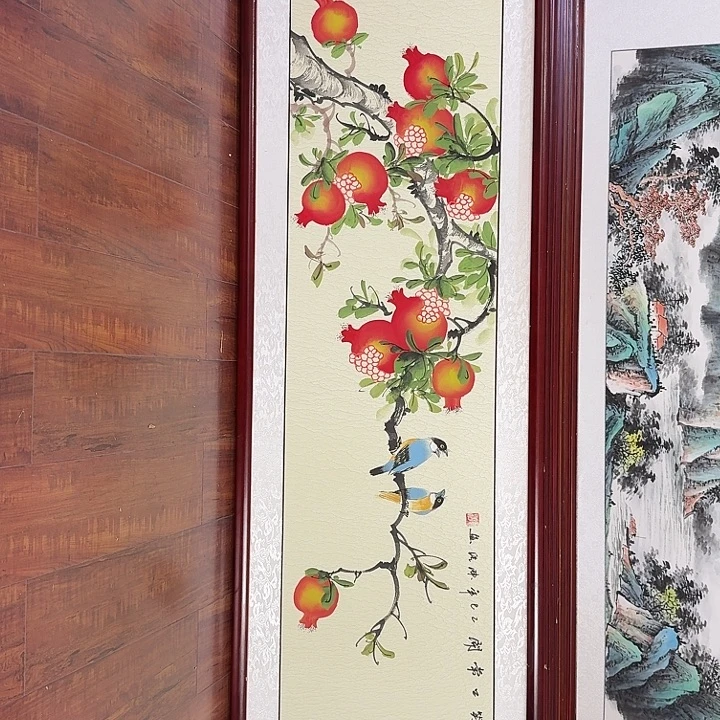 国画带框尺寸48*163厘米