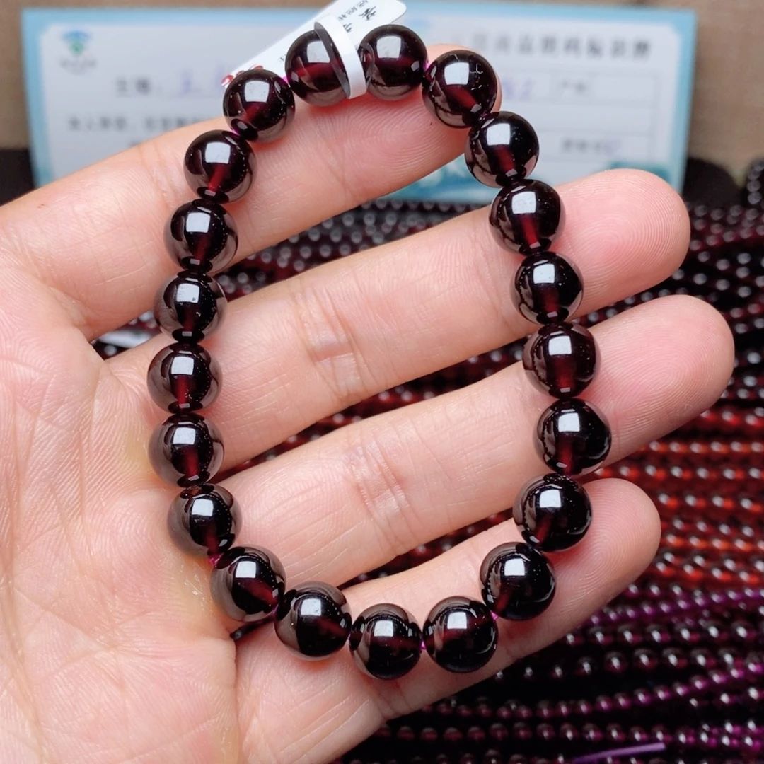 未镶嵌手链石榴石卡9➕精品酒红