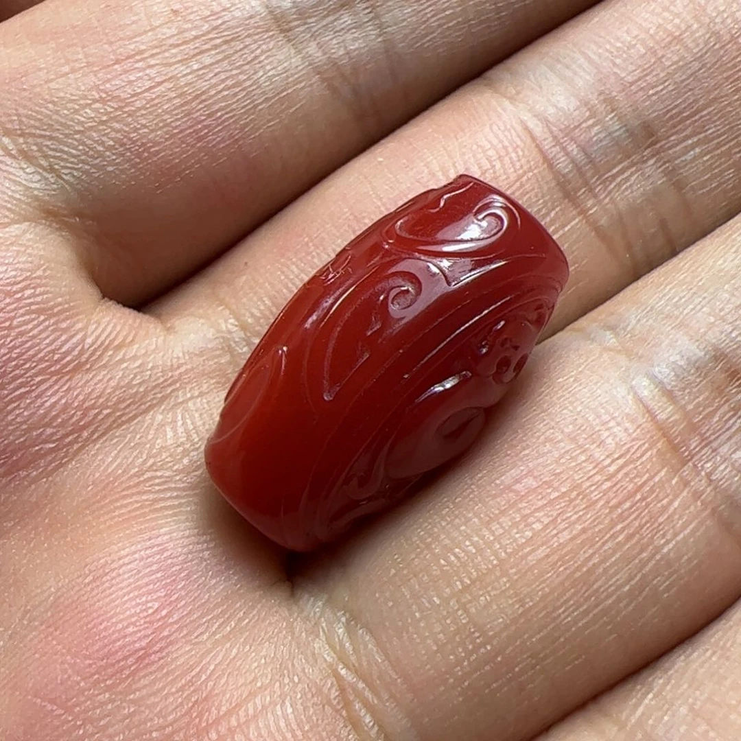 南红玛瑙桶珠未镶嵌