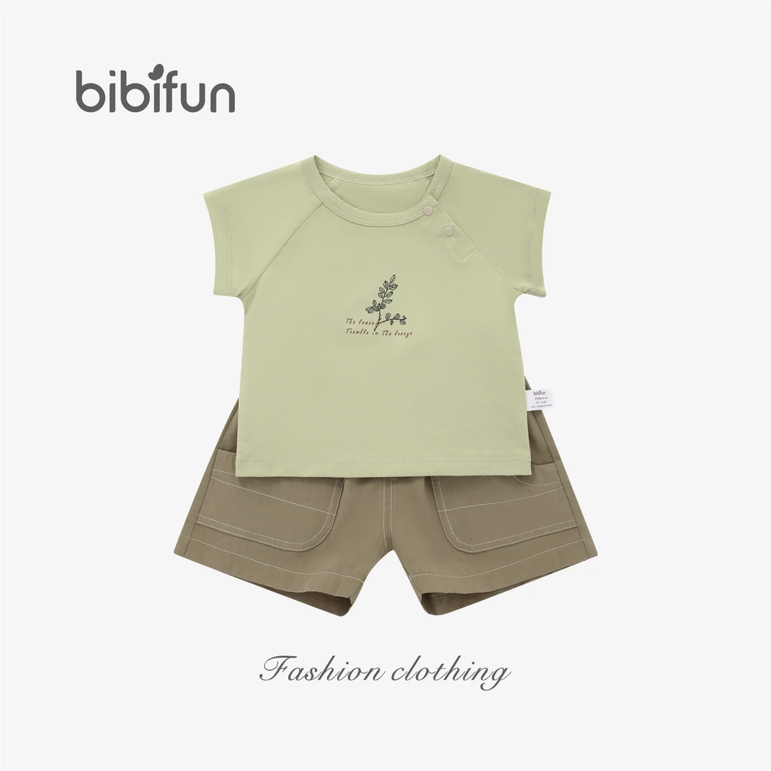 婴悦家旗下品牌BBF休闲儿童时尚运动夏款幼童洋气套装X97477B