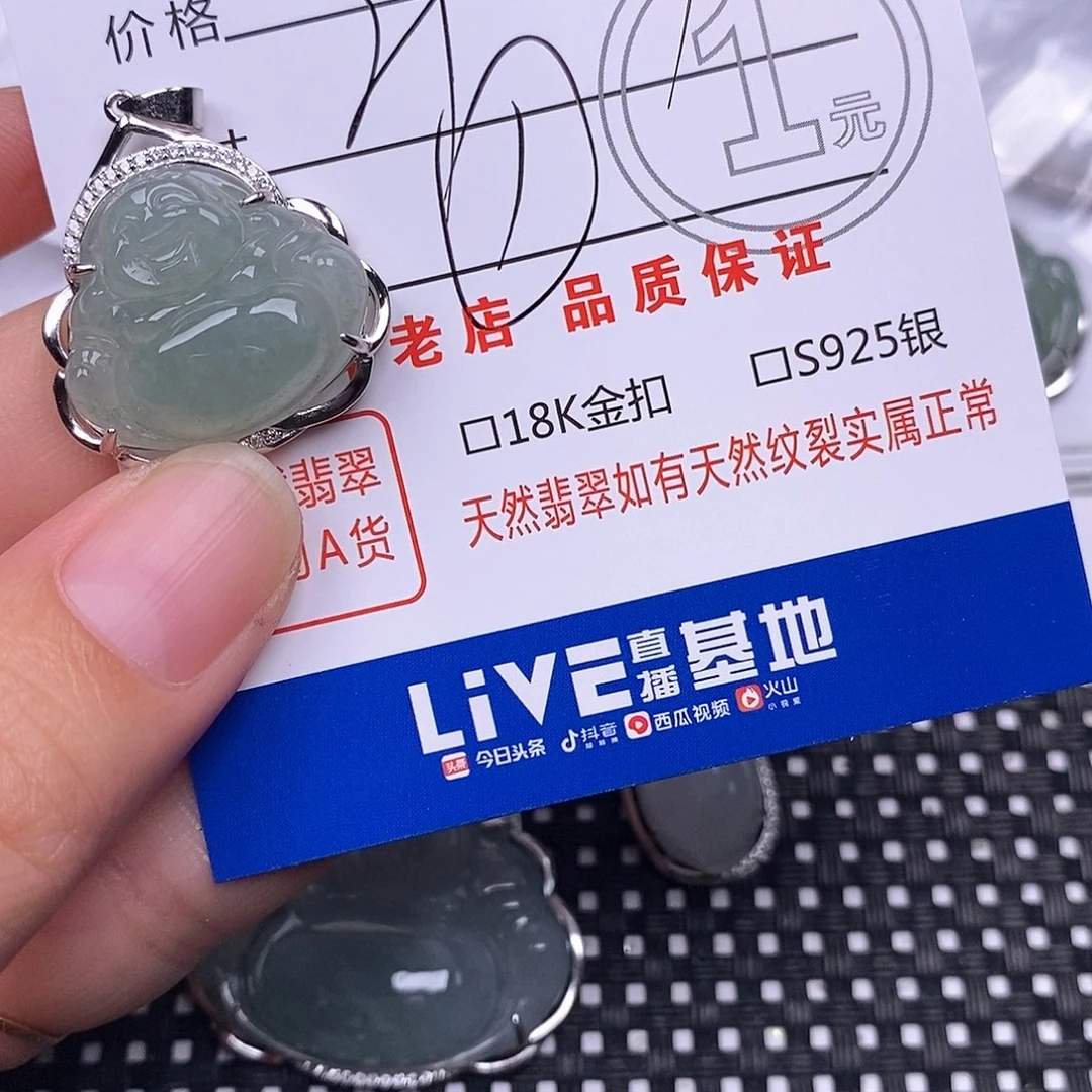 娜***娜翡翠银S925镶嵌颈饰