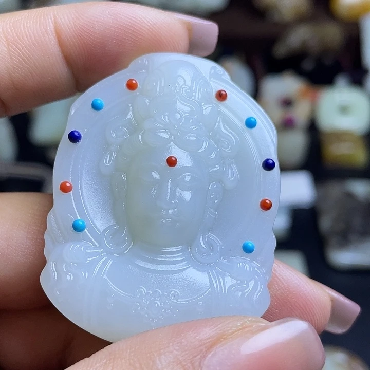 湿***婆和田玉未镶嵌颈饰