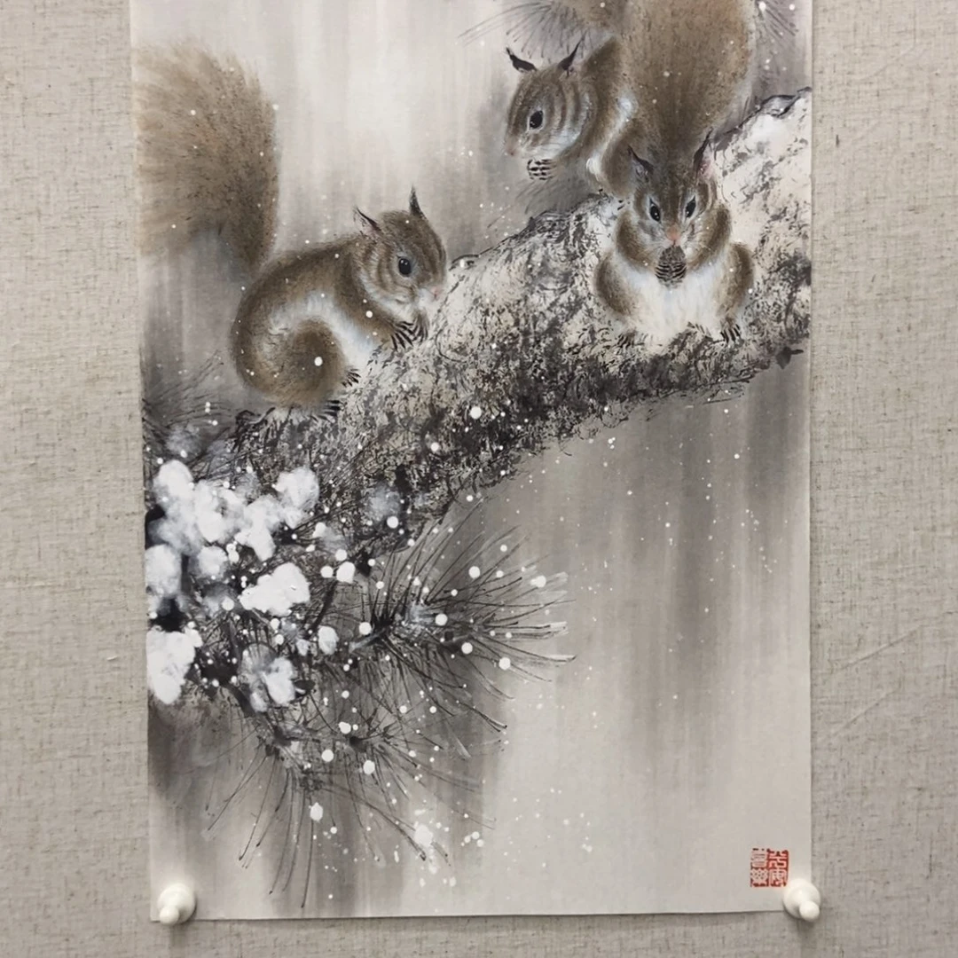 用***6国画墨鱼精品墨鱼精品