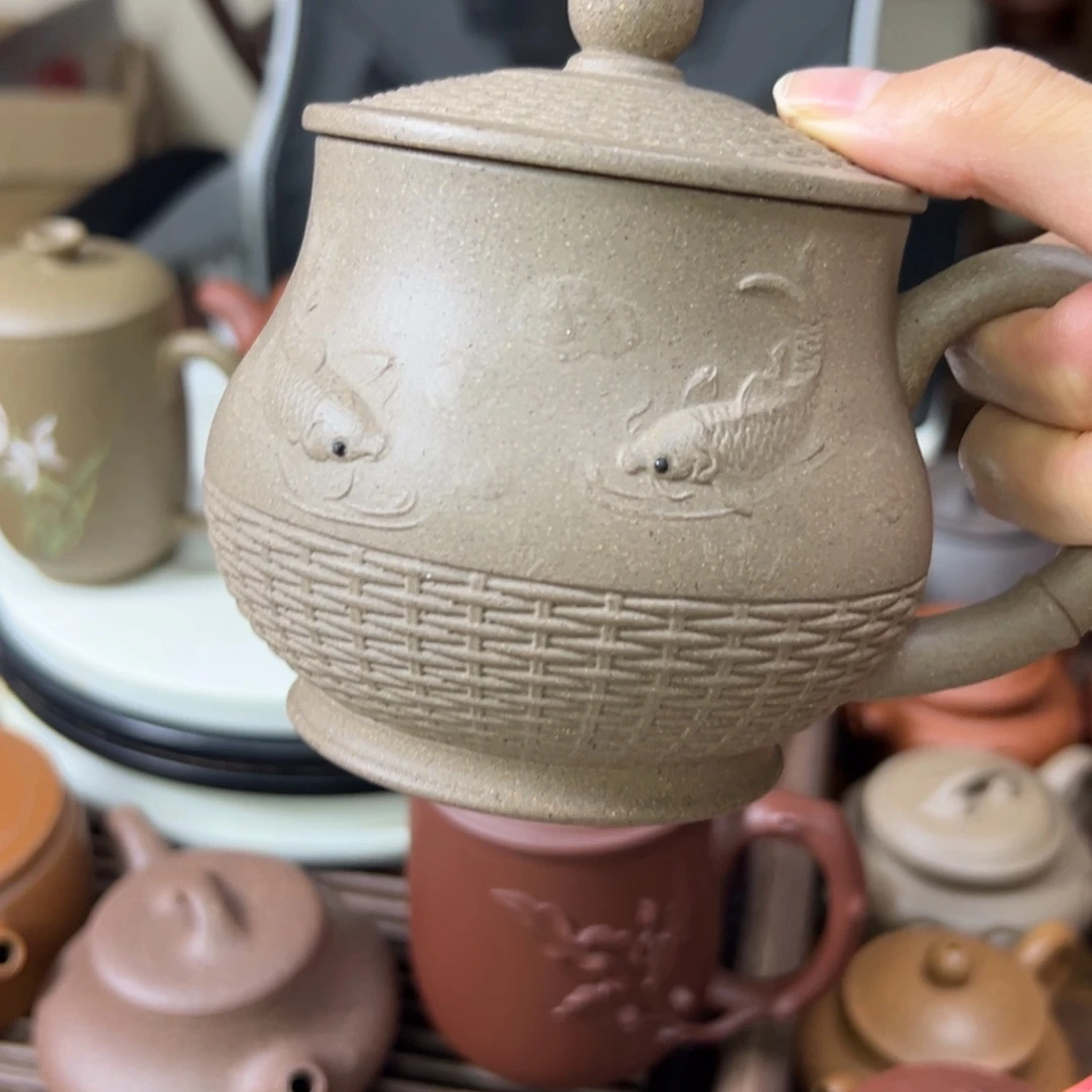 N***主紫砂茶壶段泥盖杯300