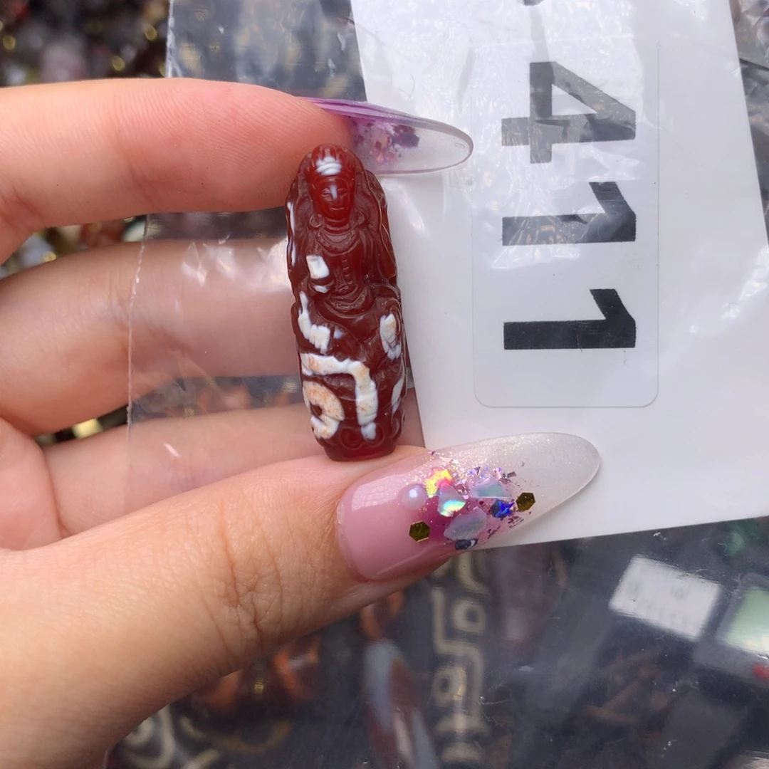 玛瑙/玉髓未镶嵌发一个