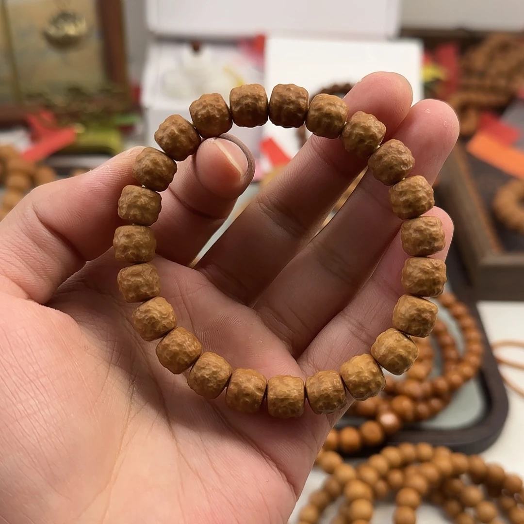 手串猴头核桃瑕疵纯手工麒麟荔枝纹10+黑点5颗左右