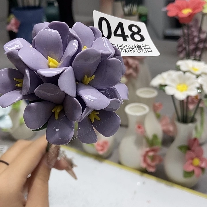 陶瓷纯手工捏花设计