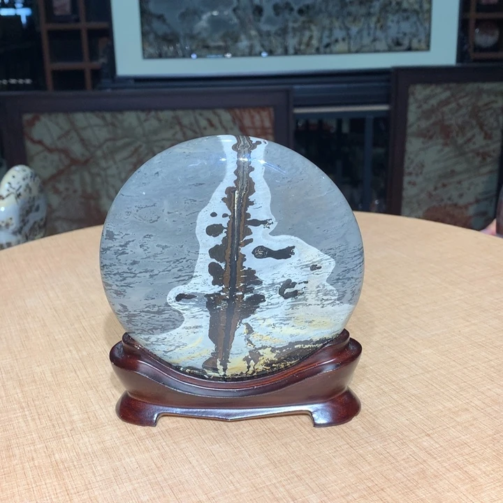 ，广西国画石摆件，收藏观赏