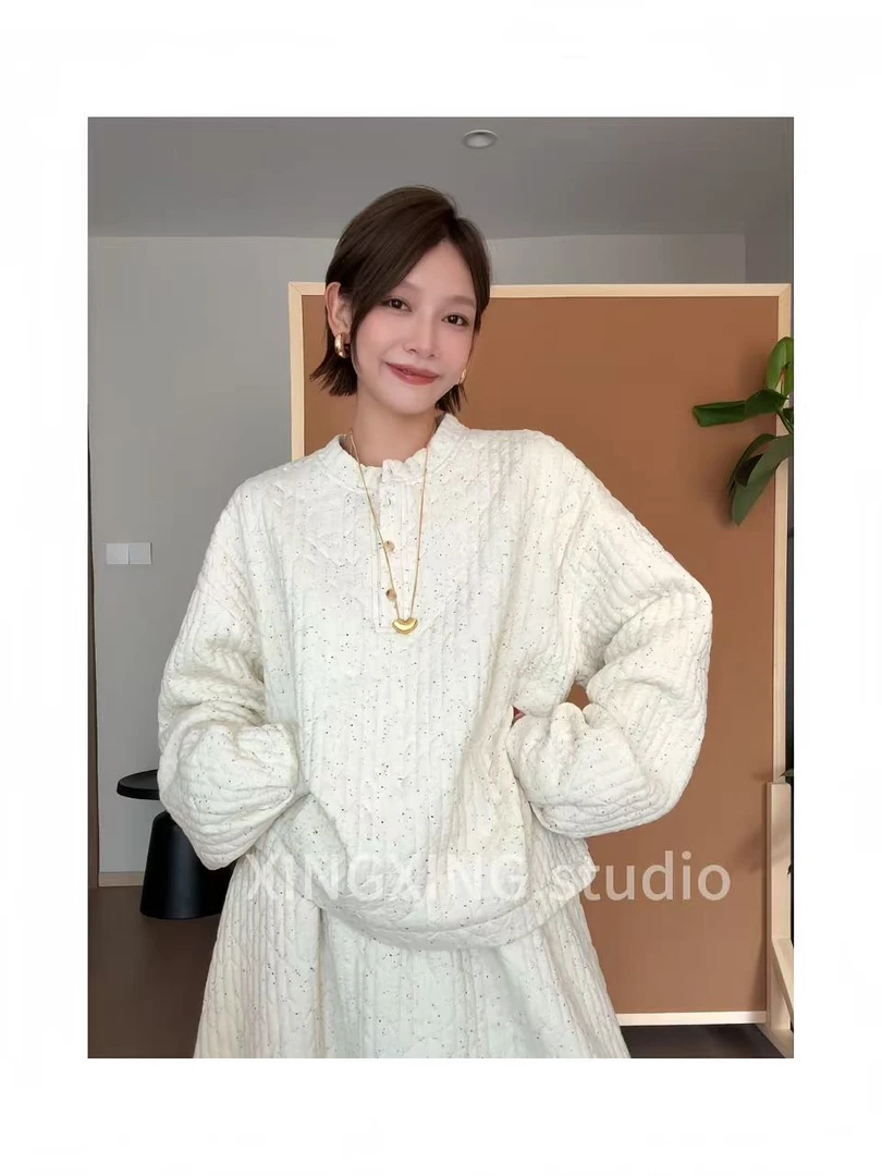 X.x.法式套头棉服设计感褶皱肌理感短外套棉衣1475