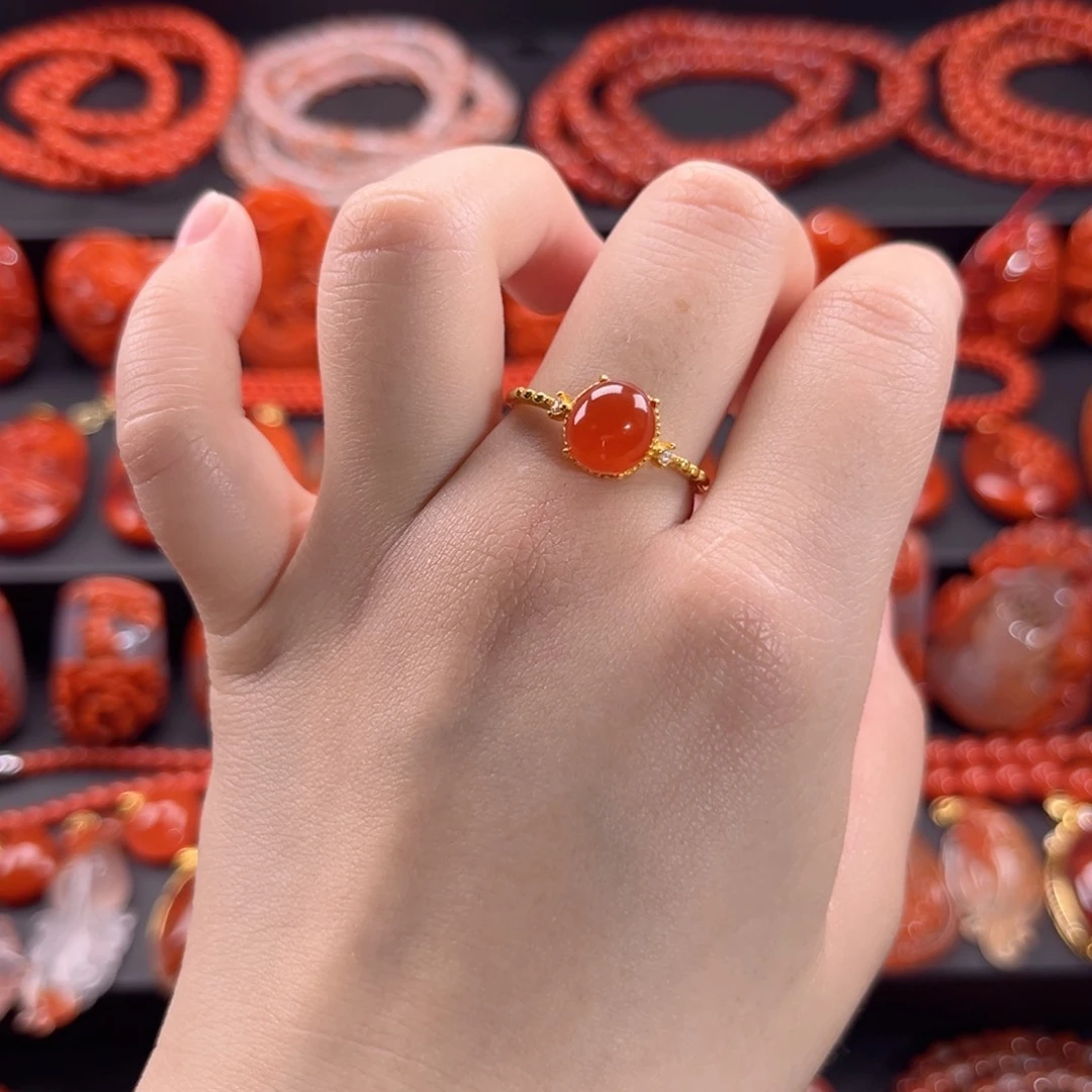 南红玛瑙南红银S925镶嵌