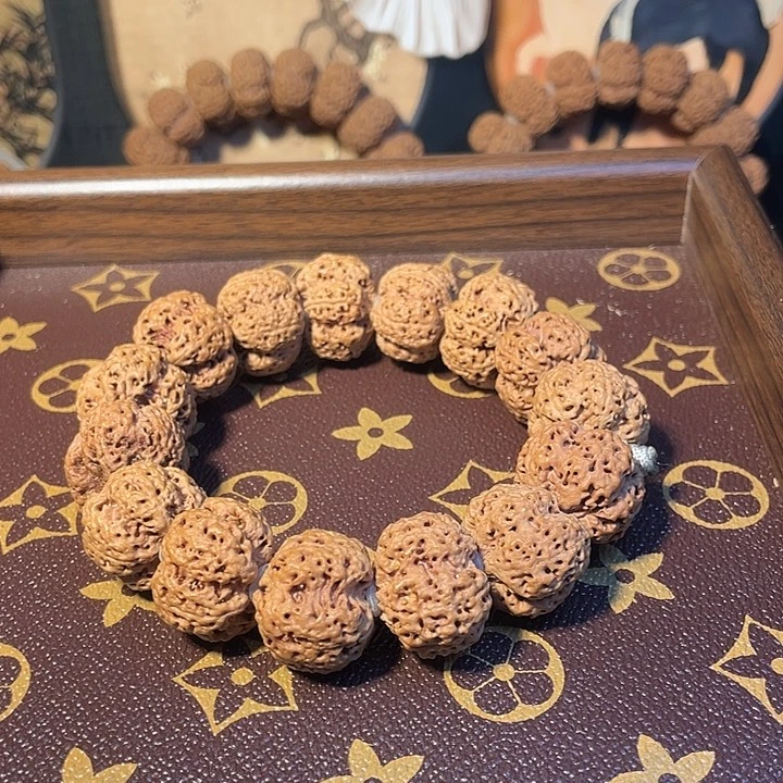 手串金刚菩提25mm蜂窝梅花扇面