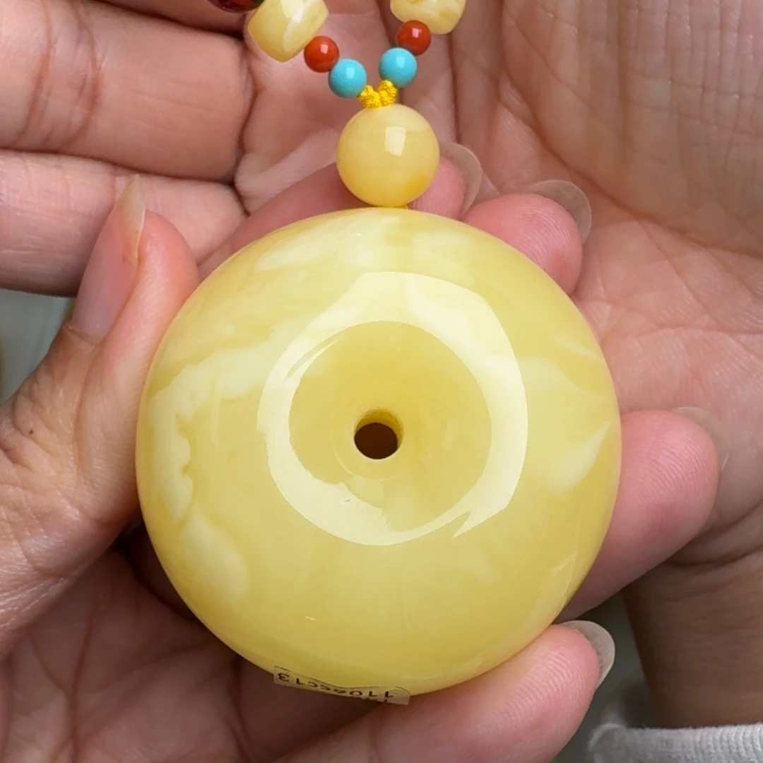 蜜蜡未镶嵌毛衣链无优化无烤色无补胶无覆膜无辐照无煮蜜