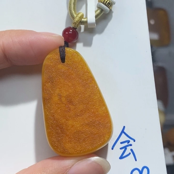定制琥珀未镶嵌琥珀蜜蜡吊坠项链