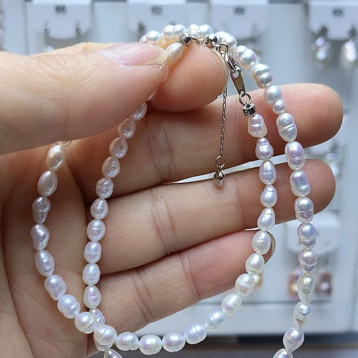 淡水珍珠银S925镶嵌巴洛克