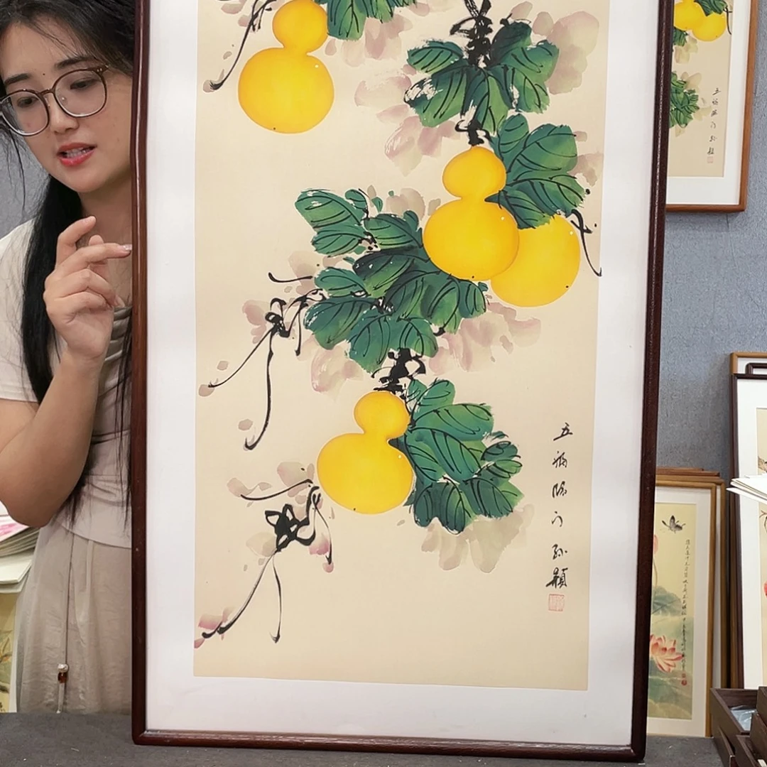 书法手绘带框尺寸：53*103