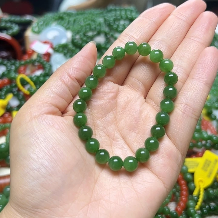 小****和田玉（碧玉）未镶嵌手串