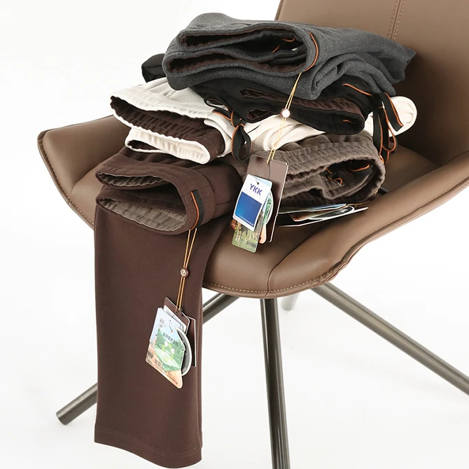 NIKAILUN 轻奢 冬季高级感加厚羊毛商务长裤男士松紧腰围休闲裤