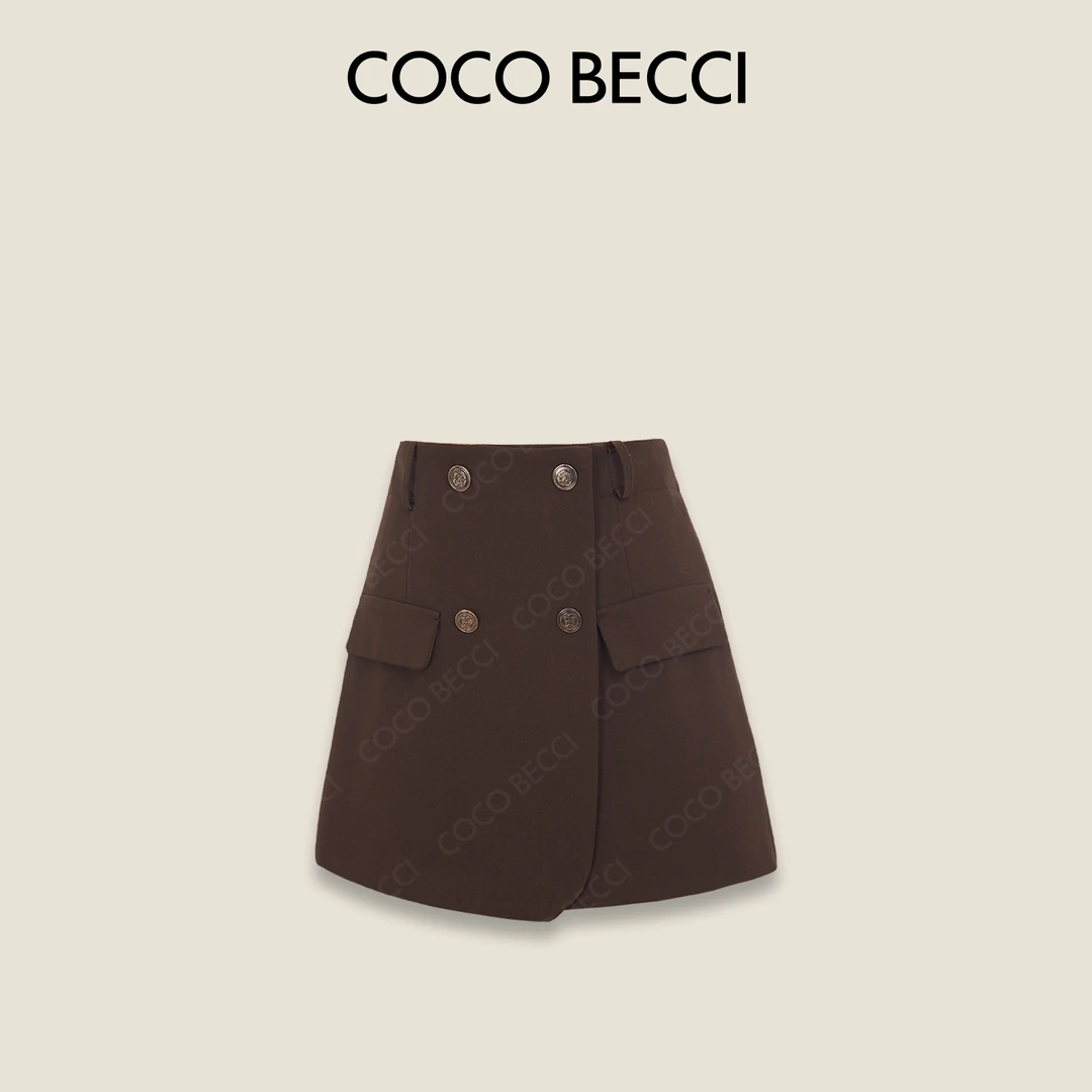COCO BECCI【热可可】时尚百搭气质显瘦设计A字裙裤CFXYC166016