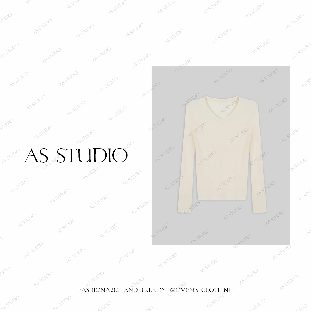 【AS小V领】25新云感轻奢V领可机洗修身百搭羊毛衫AS25QZZ02978