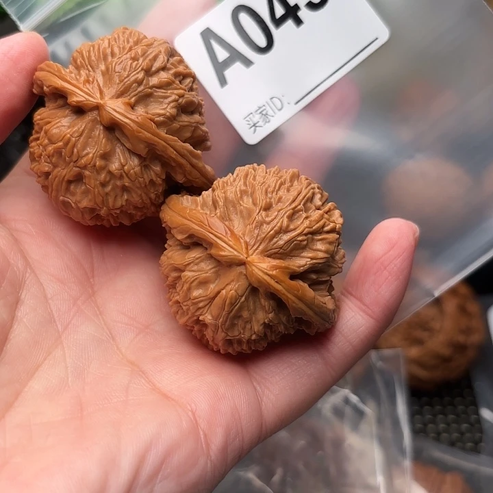 八***幺桃核把件核桃白狮子43