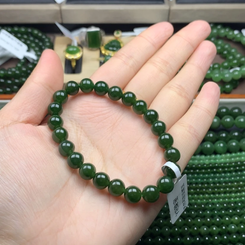 【闪购商品】和田玉（碧玉）手串未镶嵌8m m