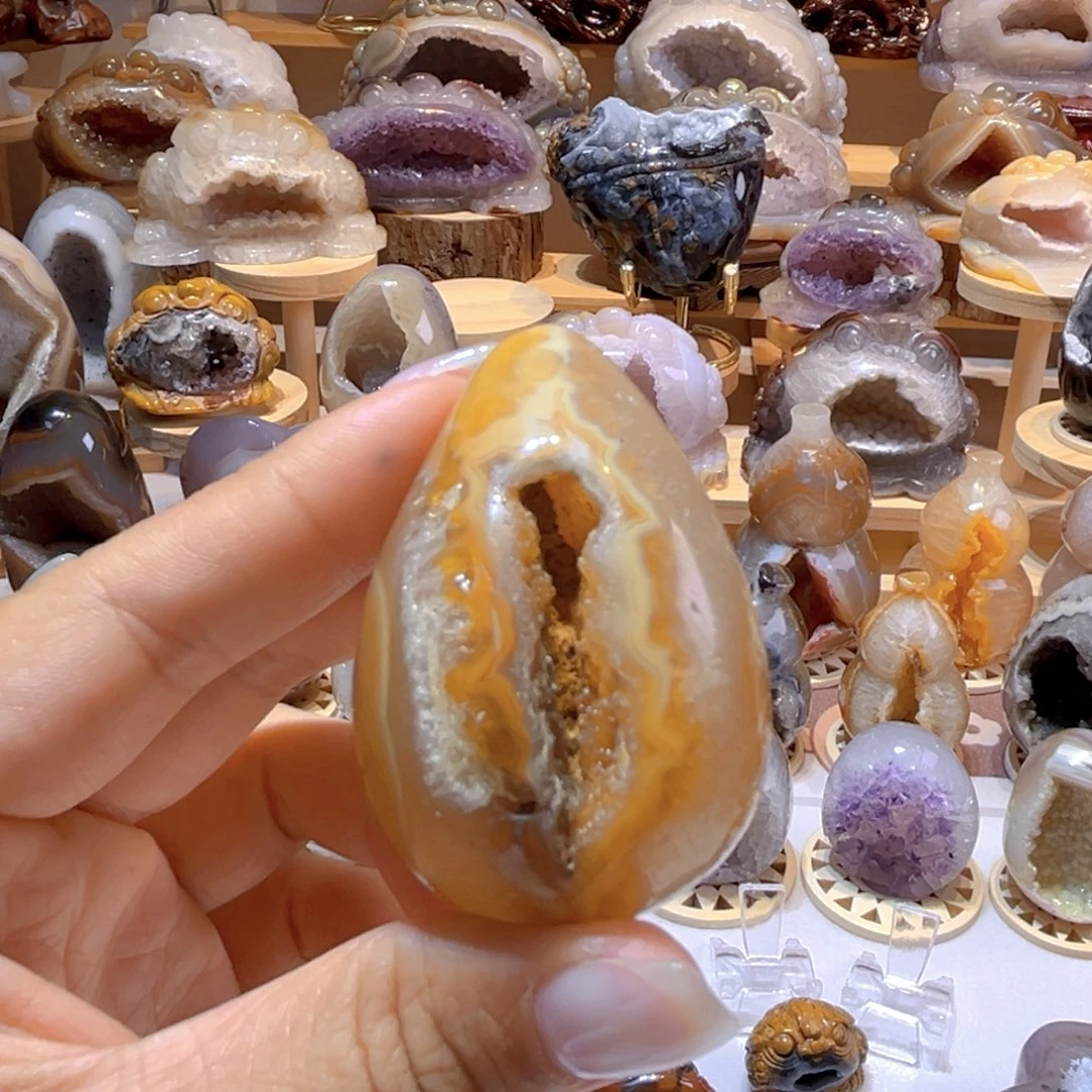 未镶嵌大型摆件（非配饰）紫晶金蛋