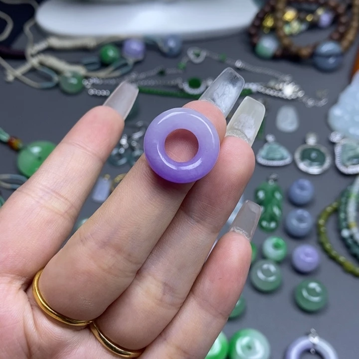 婷***悦铁合金琉璃合金甜甜圈吊坠项链女