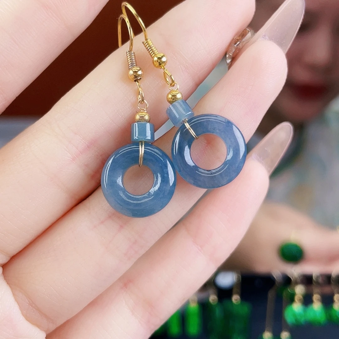 翡翠未镶嵌耳饰饰品