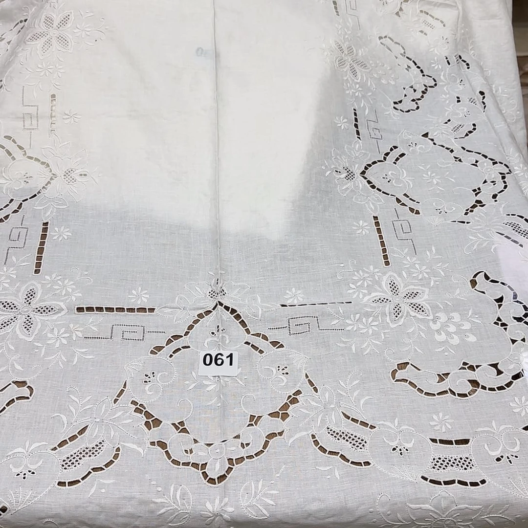 亚麻亚麻手绣1.7✖️2.2桌布061