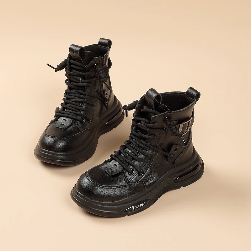 男童马丁靴2025新款秋冬二棉加绒加厚中大童保暖短靴儿童靴子女童