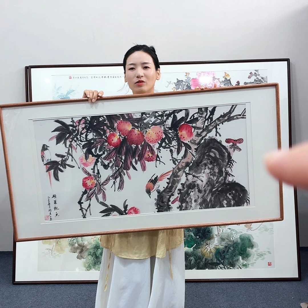 国画手绘作品120×60尺寸