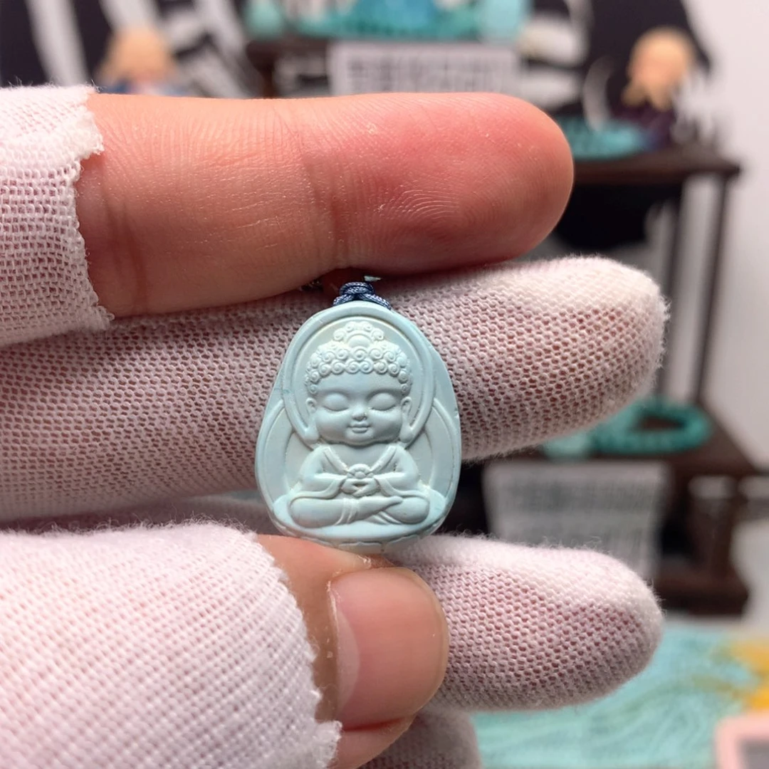 绿松石未镶嵌挂件