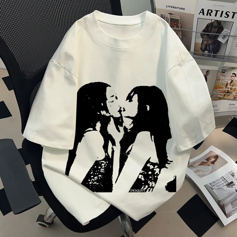 jtrt潮牌美式个性设计印花纯棉短袖t恤男女夏季宽松圆领百搭上衣